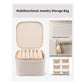 Luxury Leather Jewelry Box - Necklace, Ring & Earring Organizer for Women (4.7x4.7x2.9 inches)