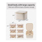 Luxury Leather Jewelry Box - Necklace, Ring & Earring Organizer for Women (4.7x4.7x2.9 inches)