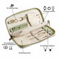 Pink Portable Travel Jewelry Organizer - Anti-Tangle Storage for Necklaces, Earrings, Rings & Bracelets (24.9x11.4 cm)