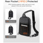 Black Modern Urban Sling Bag Crossbody Chest Pack with Quick Adjustable Strap Compact Daypack for Travel and Daily Commute