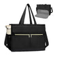 Black Large Capacity Insulated Lunch Tote Bag with Shoulder Strap Leakproof Cooler Handbag Multi-Pocket Work Organizer for Office and Picnics