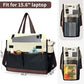 Black Large Capacity Insulated Lunch Tote Bag with Shoulder Strap Leakproof Cooler Handbag Multi-Pocket Work Organizer for Office and Picnics
