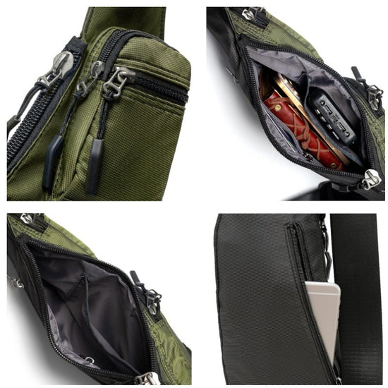Green Tactical Style Sling Bag Crossbody Chest Pack Lightweight Daypack for Travel Hiking and Cycling Fits 8.3 Inch Notebook Ideal for Australian Outdoors