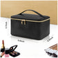 Blue Large Capacity Travel Makeup Bag Portable Cosmetic Case with Handle and Dividers Elegant Toiletry Organizer for Daily Use