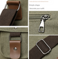 Black Vintage Canvas Messenger Bag Men Crossbody Satchel Durable Shoulder Bag for Work and Travel Multi Pocket Casual Daypack