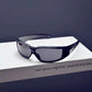 3 Pack Y2K Cyberpunk Sunglasses Futuristic Rectangular Shades Sci-Fi Style Fashion Eyewear for Festivals and Raves Ideal for Men and Women