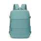 Light Green 25L Travel Laptop Backpack with Shoe Compartment 180 Degree Opening Carry On Rucksack Fits 14 Inch Laptop Ideal for Business and Weekends