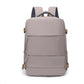 Grey 25L Travel Laptop Backpack with Shoe Compartment 180 Degree Opening Carry On Rucksack Fits 14 Inch Laptop Ideal for Business and Weekends