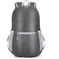 Grey Ultra Lightweight Foldable Backpack Packable Daypack Compact Travel Rucksack with Mesh Pockets Ideal for Outdoor Adventures