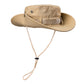 Khaki Foldable Wide Brim Sun Hat Unisex Bucket Safari Cap Adjustable 56-60cm for Fishing Hiking Camping and Outdoor Travel