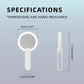 Portable LED Makeup Mirror Foldable Handheld Vanity Light Compact Travel Cosmetic Mirror for Women and Students
