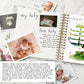 Bunny Printed Baby Memory Book with Gift Box Hardcover Milestone Journal Your First Years Story Cute Bunny Theme for Boys Girls Pregnancy to Toddler Keepsake