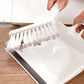 Pink Mini Dustpan and Brush Set Handheld Sweeping Broom with Rubber Lip for Desktop Kitchen Car and Camping Cleaning