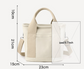 Navy Blue Small Canvas Tote Bag Crossbody Lunch Handbag with Adjustable Strap Fits 9.7 Inch Tablet for Women Daily Work and Travel