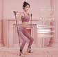 Purple Portable Pilates Bar Kit with Resistance Bands Detachable Toning Stick for Home Gym Yoga & Stretching - Durable Metal Core