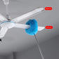 Rose Red 4 Pack Telescopic Microfiber Duster with Extendable Stainless Steel Pole - Anti-Static Ceiling Fan Cleaning Tool for High Reach & Tight Gaps - Washable & Compact Design (33cm - 80cm)