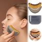 Two-piece Facial Contour and Massage Brush with Storage Case - Soft High-Density Bristles for Face Neck & Lymphatic Care - Portable Ergonomic Design (Wood Pattern)