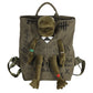Green 3D Frog Graffiti Canvas Backpack Large Capacity 37x40cm School Bag for Students and Uni Students - Creative Aesthetic Rucksack