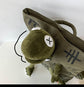 Khaki 3D Frog Graffiti Canvas Backpack Large Capacity 37x40cm School Bag for Students and Uni Students - Creative Aesthetic Rucksack