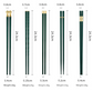 Two-piece Set Premium Alloy Chopsticks Set of 5 Pairs - 24.3cm Black and Gold Luxury Reusable Utensils for Modern Australian Dining