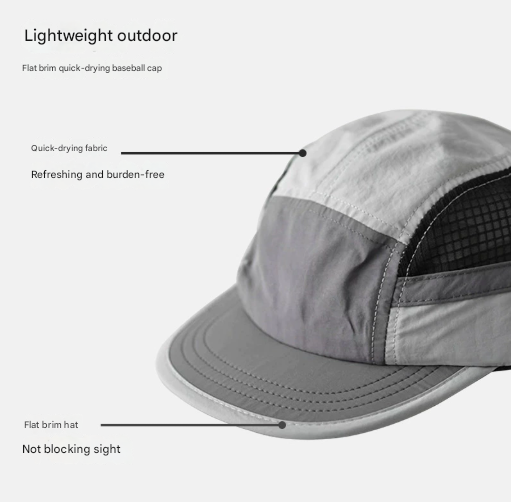 Dark Blue UPF 50+ Quick-Dry Outdoor Sun Hat with Breathable Mesh - Lightweight Adjustable Cap for Hiking, Camping and Fishing in the Australian Sun