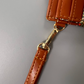 Orange Colorful Ethnic Mandala Pattern PU Leather Mini Card Holder with Wrist Strap and Buckle - Slim High-End Multi-Slot Card Sleeve for Daily Use