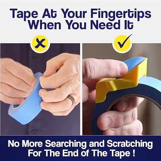 15 Pack Masking Tape Cutter Set (5 x 3 Sizes) Compact Clip-On Dispenser for 1", 1.5" & 2" Rolls Painter&