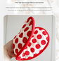 Red 2 Pack Heart Shaped Oven Mitts Heat Resistant Cotton Pot Holders Double Layer Thick Insulation Kitchen Gloves for Baking Cooking