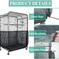 M White【Height 20, Circumference 170】 Large Bird Cage Seed Catcher Net Cover - Adjustable Mesh Guard Splash-Proof Dust Cover for Indoor Outdoor Cages