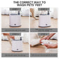 Blue Electric Pet Paw Cleaner Automatic Dog Foot Washer Cup with Built-in Soap Dispenser Soft Silicone Massage Bristles for Small Dogs & Cats