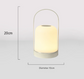 White Portable LED Table Lamp Rechargeable Touch Dimmable Lantern 3 Colour Modes Night Light for Bedroom Camping Outdoor Dining 20cm