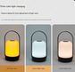 Black Portable LED Table Lamp Rechargeable Touch Dimmable Lantern 3 Colour Modes Night Light for Bedroom Camping Outdoor Dining 20cm