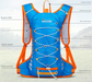 Orange Lightweight Outdoor Sports Backpack Breathable Hiking Daypack Compact Running Cycling Bag with Bungee Storage 45cm for Travel