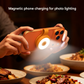 White Mini Magnetic Selfie Light Clip-On LED Phone Fill Light Rechargeable 500mAh 5 Lighting Modes Portable Video Light for Vlogging & Zoom Calls