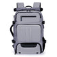 Large Capacity Convertible Travel Backpack - 16" Laptop Compartment, Shoe Pouch & USB Port(Grey)