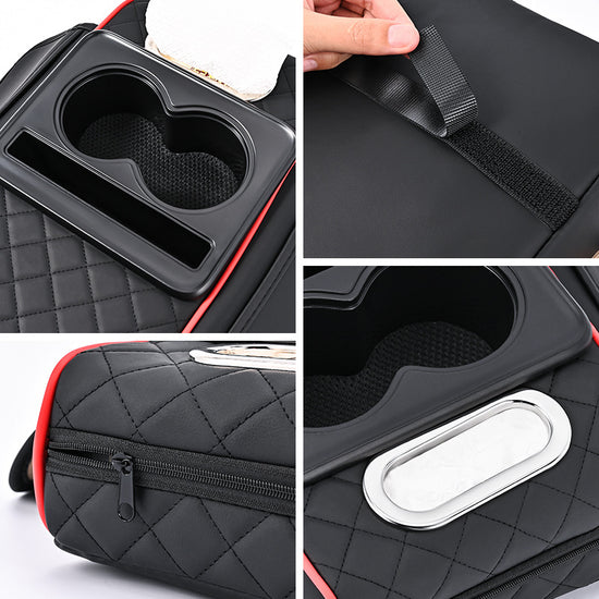 Premium Car Armrest Organizer & Comfort Pad(brown)