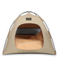 Medium Pet Tent for Cats & Dogs(Khaki) - Portable Comfort Shelter with Soft Cushion