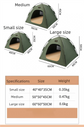 Small Size Pet Tent for Cats & Dogs(Grey) - Portable Comfort Shelter with Soft Cushion