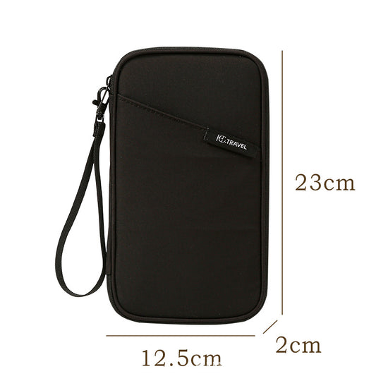Travel Document Organizer(black) - Multi-Pocket Design, Lightweight, Luggage-Friendly Storage
