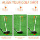 Red Adjustable Magnetic Golf Club Face Alignment and Swing Trainer