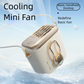 Brown Portable Fan for Outdoor, Waist Clip, and Desktop Cooling