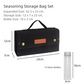 Black canvas spice storage box (9.1 x 4.7 x 2.8 inches) With 10 bottles