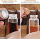 Green canvas spice storage box (9.1 x 4.7 x 2.8 inches) With 10 bottles