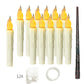 12-Pack LED Taper Candles, Remote, Hooks, & Line