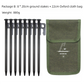 2pc Heavy-Duty 20cm Tent Stakes Kit (8 Pegs/pc) with Carry Bag