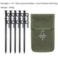 2pc Heavy-Duty 20cm Tent Stakes Kit (10 Pegs/pc) with Carry Bag