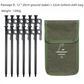 2pc Heavy-Duty 20cm Tent Stakes Kit (12 Pegs/pc) with Carry Bag