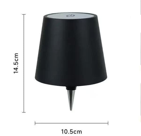 Black Cordless Tri-Color Wine Bottle LED Lamp