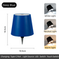Deep-Blue Cordless Tri-Color Wine Bottle LED Lamp