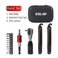 Compact Bicycle Ratchet Tool Kit - Bidirectional Wrench,Magnetic Bits & Tire Levers